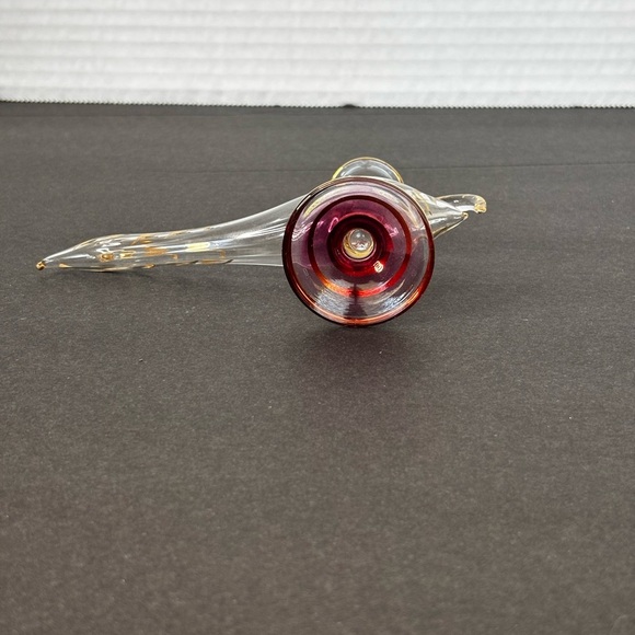 Vintage Aladdin Genie Lamp Hand Blown Glass Perfume Bottle 5.25 X 3.75 - Picture 8 of 10